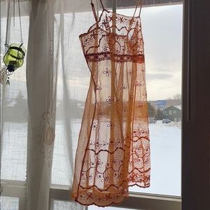 Orange lingerie slip